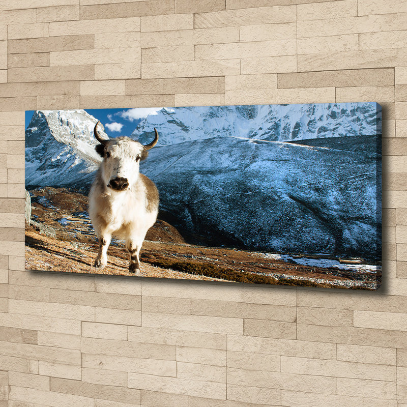 Yak Mountains 1 Piece Wall Art on Canvas