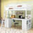 Esias Kids Twin Loft Bed with Drawers-836861868