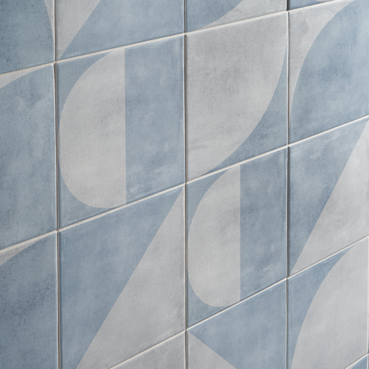 Dean 7.87'' W x 7.87'' L Porcelain Encaustic Floor and Wall Tile