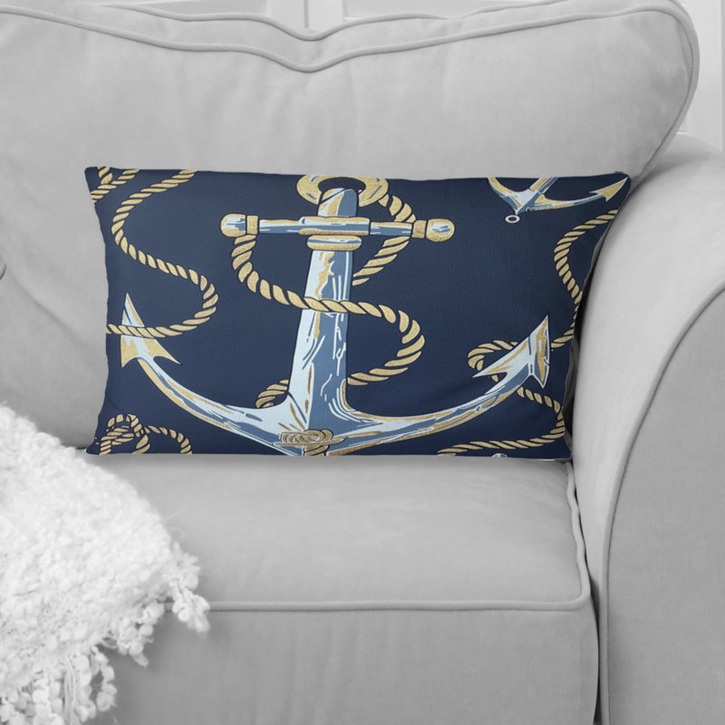 Coussin lombaire bleu et bleu