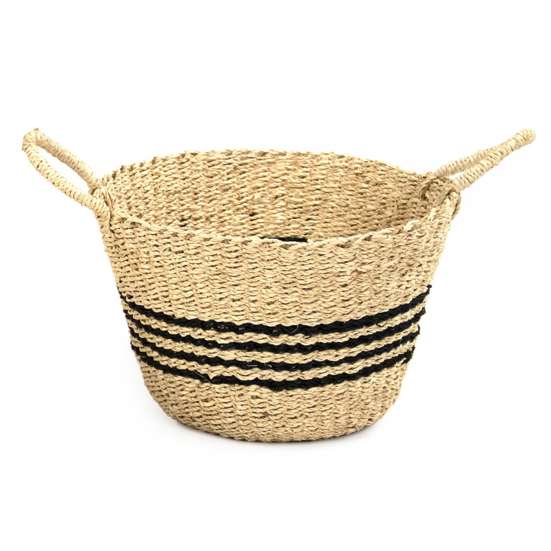 Panier en en rotin tissé, H 11,75 po x l 17,75 po x P 17,75 po