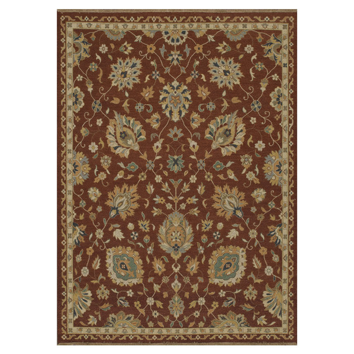 Tapis de la zone brune en laine noué la à la main Keiser, Rectangle 12 pi x 17 pi 6 po
