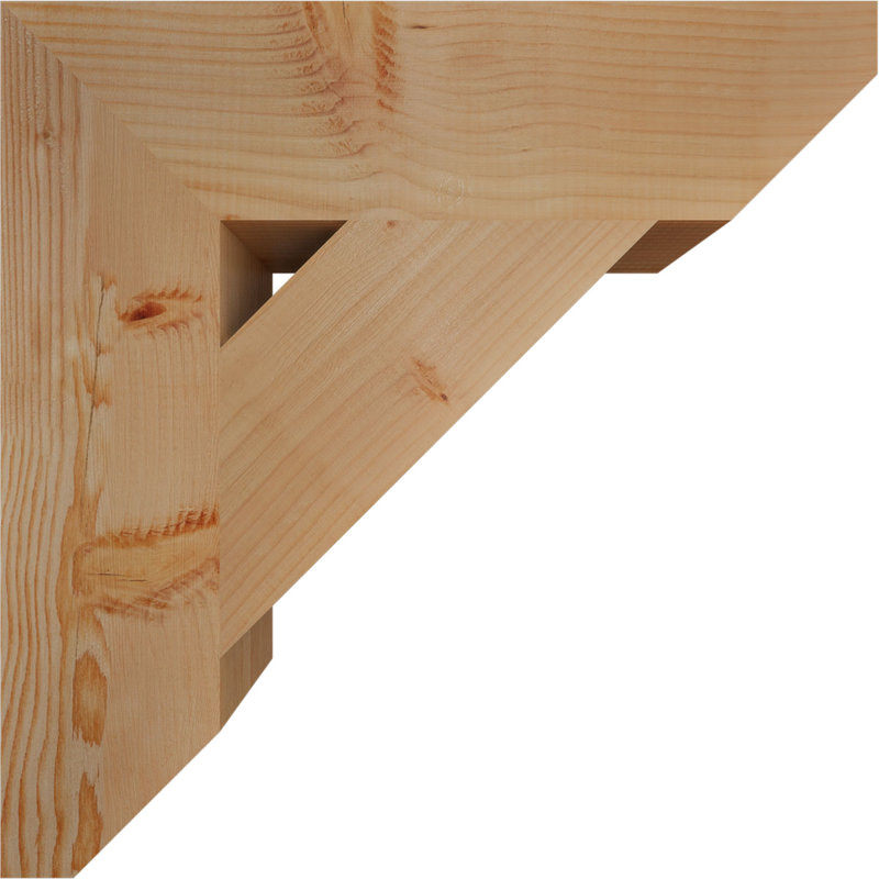 Support traditionnel en bois rustique à lattes, Sapin de Douglas, H 24 po x l 5,5 po x P 24 po
