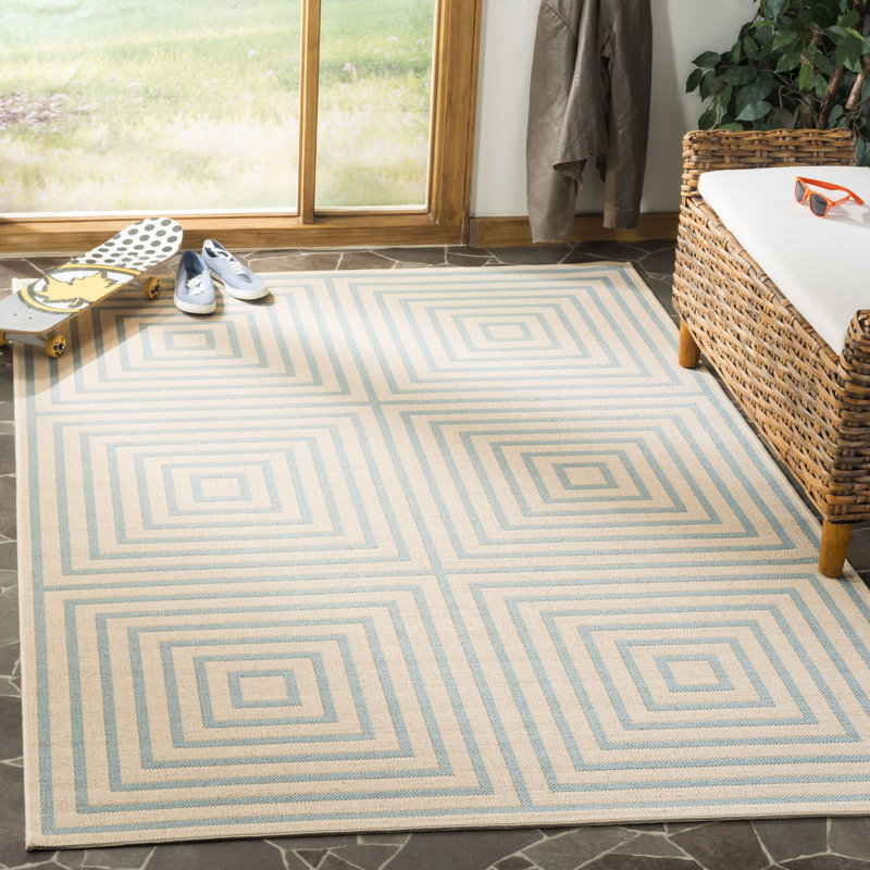 Tapis d'intérieur / extérieur Kelli Linden, Rectangle 5 pi 3 po x 7 pi 6 po