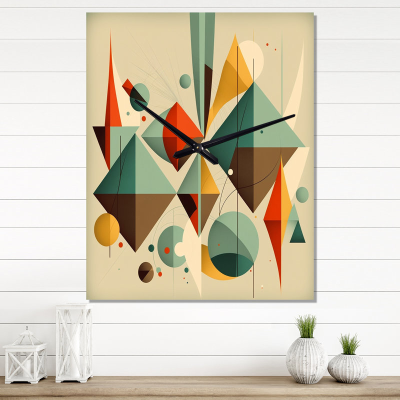 Horloge murale Mid-Century Retro Dimensions III, Petit