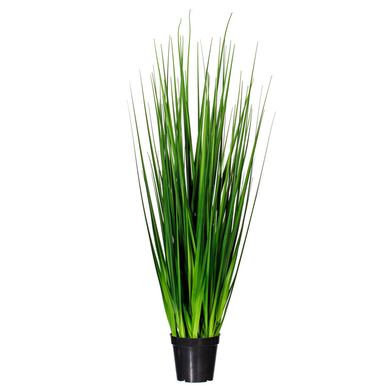 Herbe à feuillage artificiel en pot