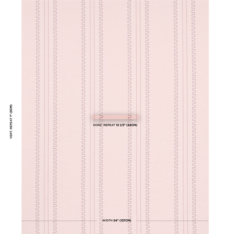 Schumacher x Mary McDonald Greco Stripe Fabric, Pink