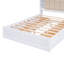 Wood Queen Size Platform Bed With Storage Headboard, Shelves And 4 Drawers, White
