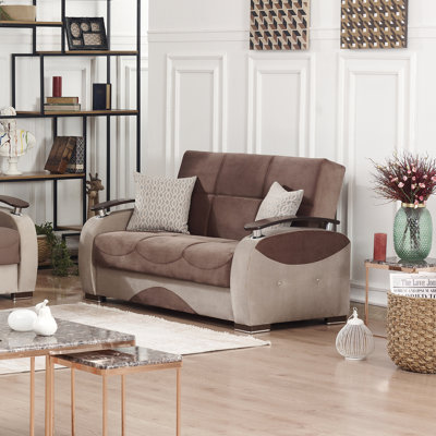 High - Quality Upholstered Convertible Loveseat With Storage, Perfect For Small Spaces And Multi - Purpose Use