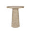Table d'appoint ronde 22 pi x 22 po x 25,5 po en ciment crème avec base piédestal-864586190