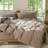 MooMee Lightweight Duvet Cover Set with Zipper Closure 8 Ties 100% Washed Cotton Linen Like Textured Soft Breathable All-Season-111219968-111219965