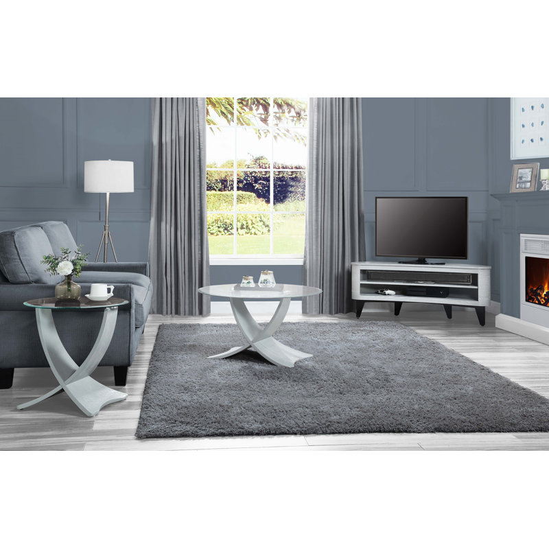 Fennell Glass Top Living Room Table Set