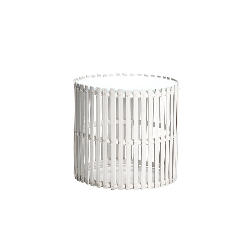 Lolah Outdoor Side Table, Whitewash