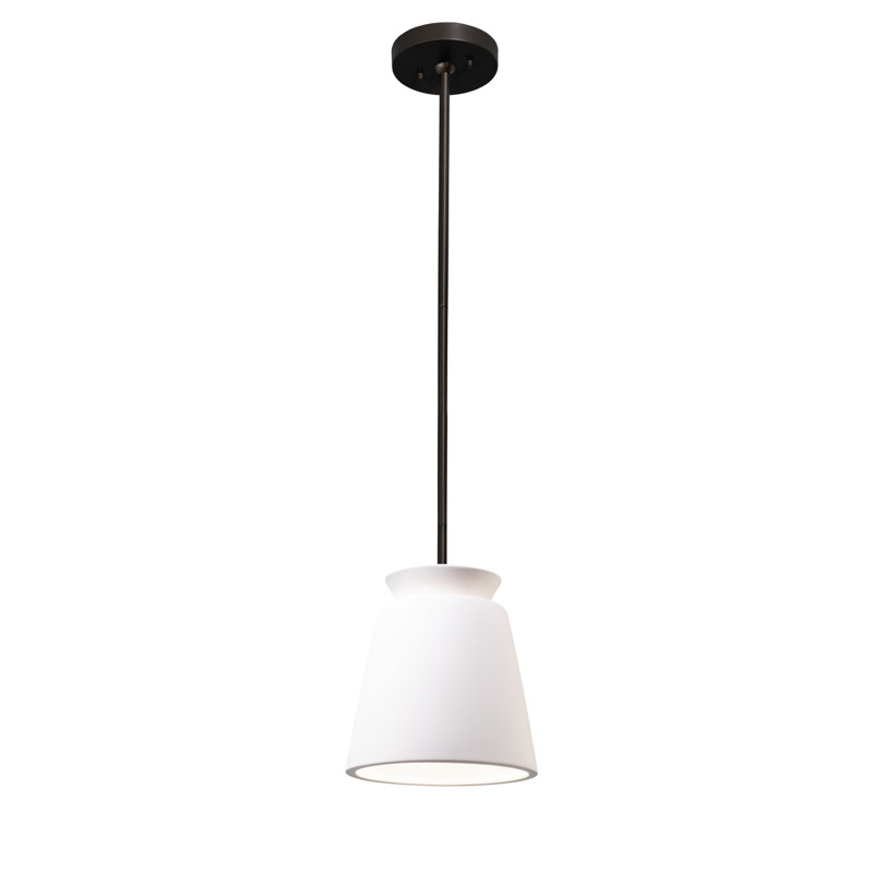 Logan 1 - Light Single Cone Pendant, Dark Bronze, Adobe, LED (Integrated)