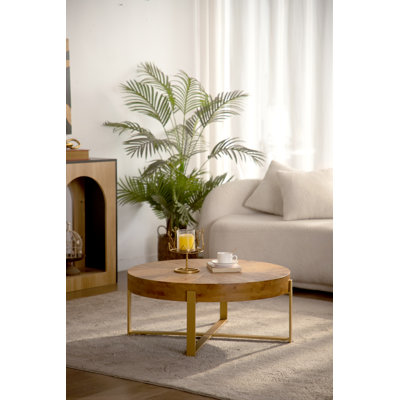 Napa Round Natural Wood Coffee Table by Mercer41