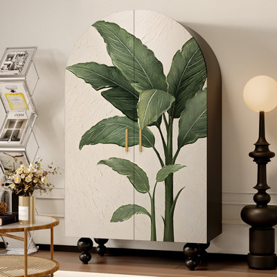 Armoire moderne à double porte arquée