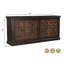 Buffet en bois massif à 4 portes avec portes sculptées en treillis-180963540