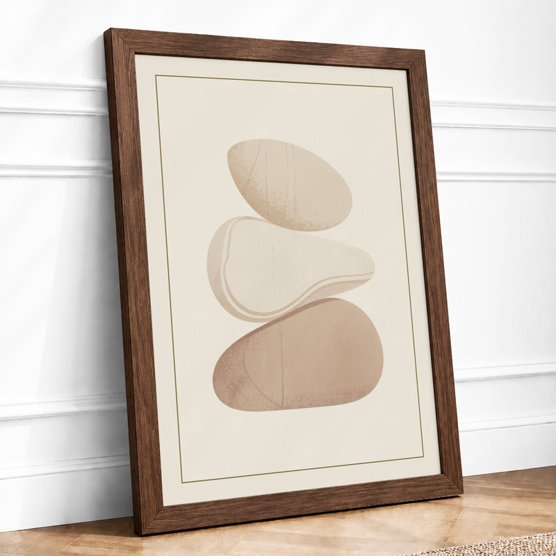 Stacked Forms Minimalist - Print, Walnut, A1 - 84.1 x 59.4 cm