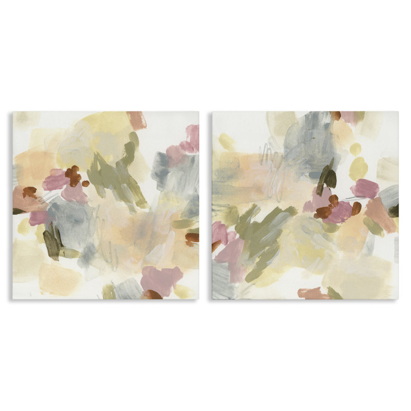  "Restless Abstract Splotches", ensemble de 2 reproductions d'art sur toile par June Erica Vess, H 24 po x l 24 po