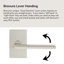 Flat Door Lever with Round Rosette