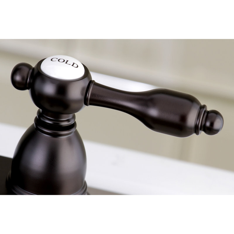 Kingston Brass Tudor Two-Handle 2-Hole Deck Mount Bar Faucet, Oil Rubbed Bronze
