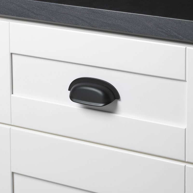 2 1/2" Center to Center Cup/Bin Pull, Matte Black