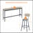 Long Bar Table Set With 3 PU Upholstered Bar Stools, Industrial Bar Table And Chairs For Kitchen Breakfast Table, Living Room, Banquet Hall, Rustic  63″L X15.7"W X 37.5"H-489559865