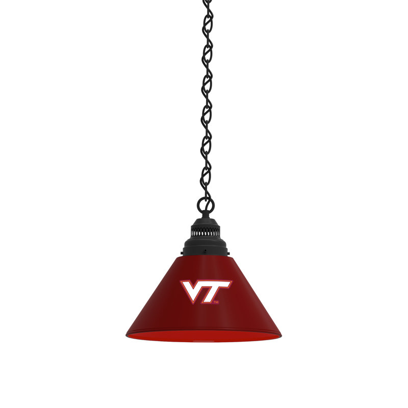1 - Light Single Pendant, Virginia Tech Hokies, Black