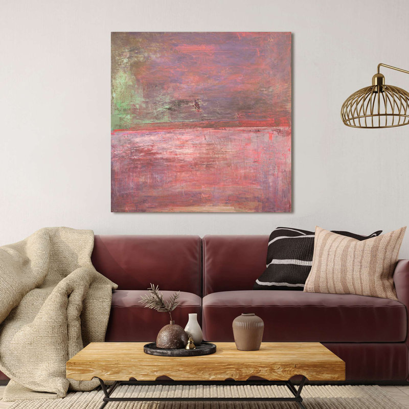 Abstract Painting: Horizon Of Light VIII - Wrapped Canvas Print, 40cm H x 40cm W