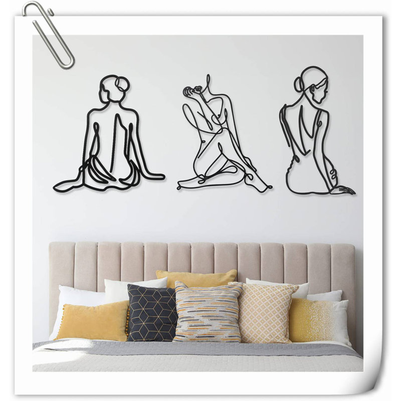 Art mural minimaliste femme abstraite