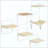 6-Pc Modern Cat Wall Shelves For Indoor Cats, Height Adjustable Jumping Platforms & Cat Hammock, Cat Shelves And Perches For Wall-Mounted Cat Tree, Cat Climbing Shelf Set
