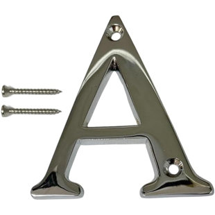 Chrome Door Numbers 3inch 7.5cm H Brass House Letters And Numbers