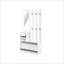 Combination Model Gate Cabinet with Shoe Storage, Hang Shelf, and Full-Length Mirror for Efficient Entryway Organization