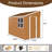 8X4 FT Heavy-Duty Metal Storage Shed With Double Doors, Windows & Ventilation - Weatherproof Outdoor Garden Shed For Backyard, Lawn And Tool Organization