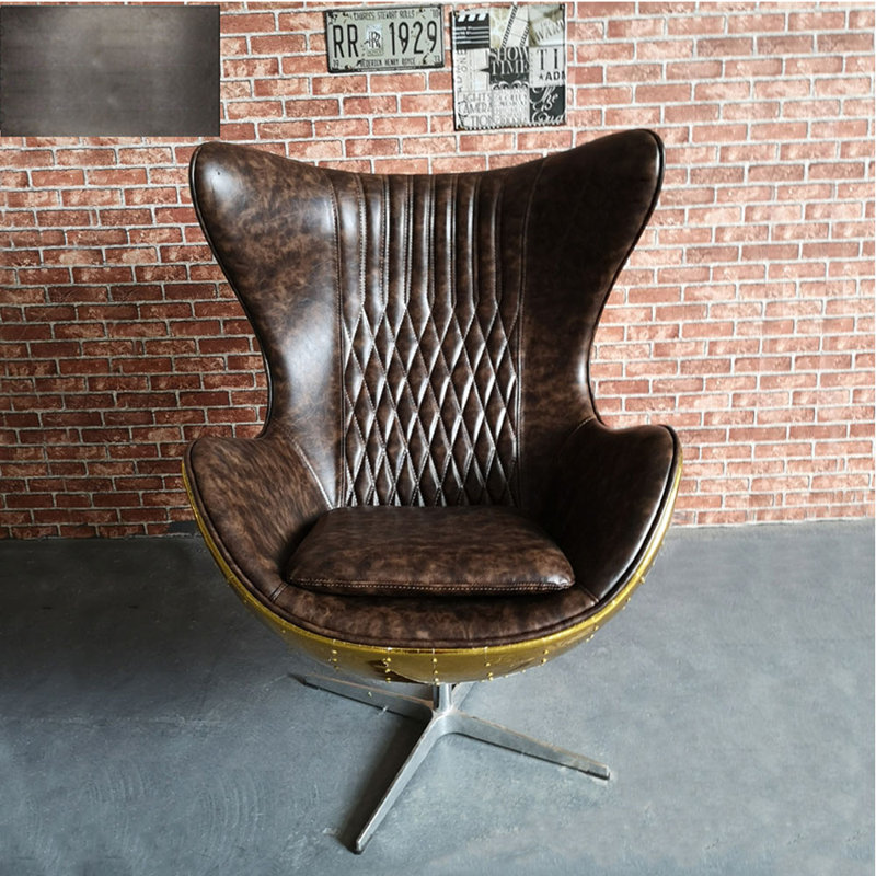 Harare Faux Leather Swivel Armchair