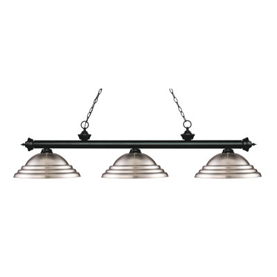 Luminaire suspendu linéaire à 3 lumières pour table de billard Chevelle