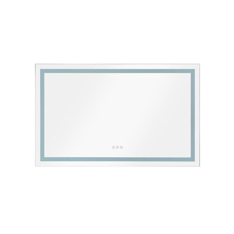 Miroir de salle de bain sans cadre, 36 po x 48 po, Bleu
