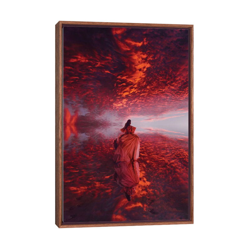 The Incredible Miroir par Hobopeeba-reproduction d’art, Pas de tapis, Toile avec cadre en bois brun classique