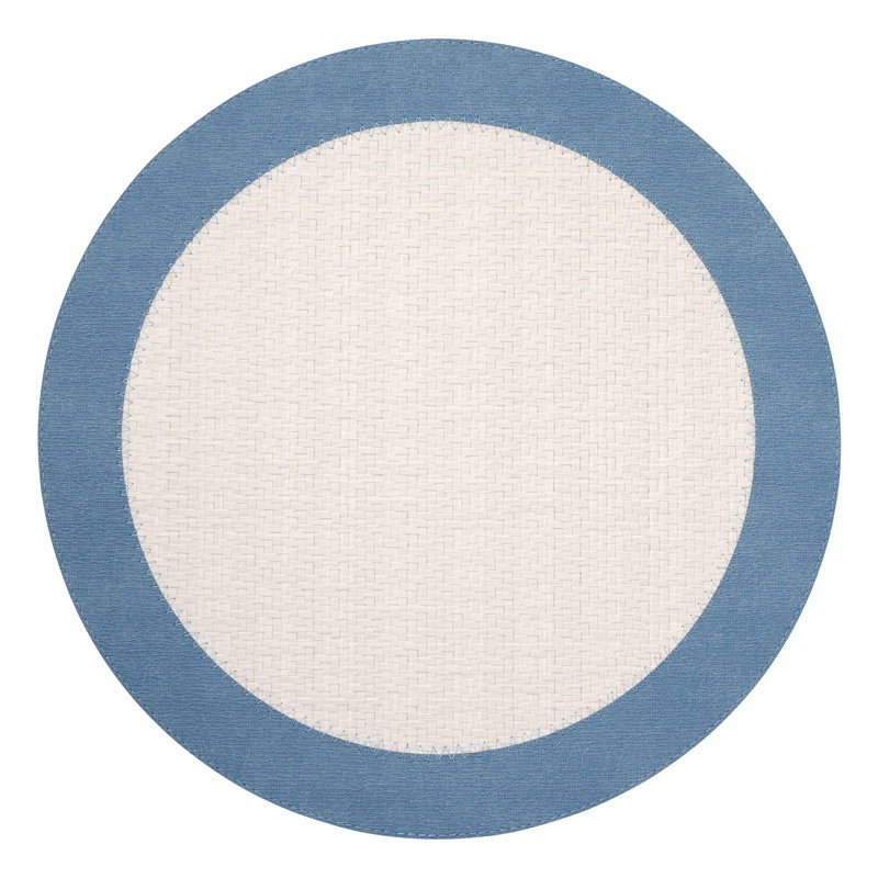 Halo 100% Pthalate-free Vinyl Round Placemats, White;Iceberg