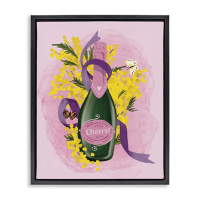 «Floral Champagne Bottle», encadrée par Be Ni La