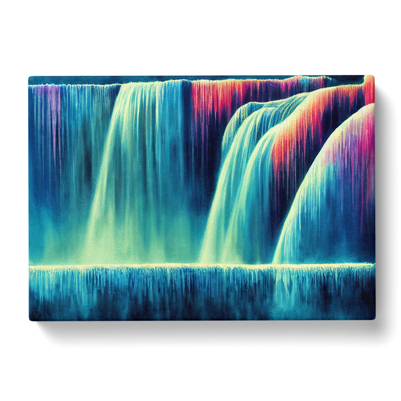 Colourful Watercolour Vol.2 - Wrapped Canvas, 35cm H x 50cm W x 3cm D