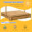 Outsunny 41.75'' x 47.75'' Solid Wood Square Sandbox-92914326