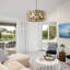 5-Light 50cm Dimmable Oversize Unique Design Adjustable Pendant Light