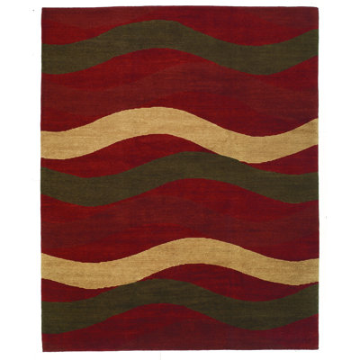 Wool Striped Area Rug