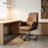 52.76" Minimalist Business Brown Executive Chair, Comfortable for Long Hours, Height Adjustable, Computer Chair for Conference Room & Home Study