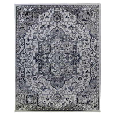 Barcelona Melina Ivory Grey / Silver Turfted High-Low Area Rug Collection