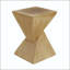 Table d'appoint TESS Modern - forme de sablier torsadé, naturel clair, sans assemblage-129458320