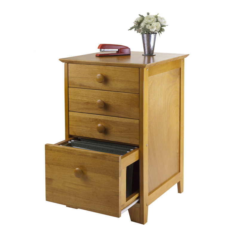 Transitional Honey Pine Wood Home Office Desk Set with Hutch and Storage