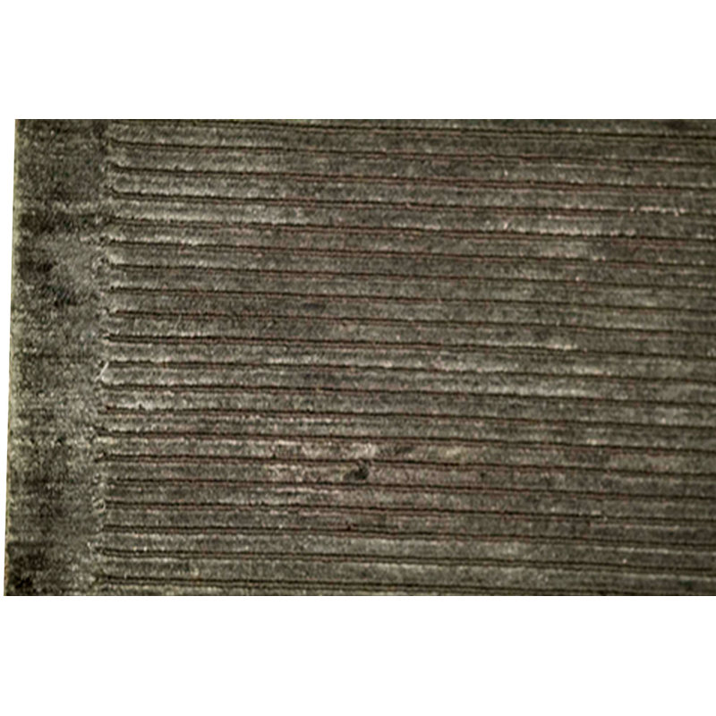 Wool Striped Area Rug in Dark Green