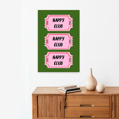 «The Happy Club», art mural rétro moderne et coloré